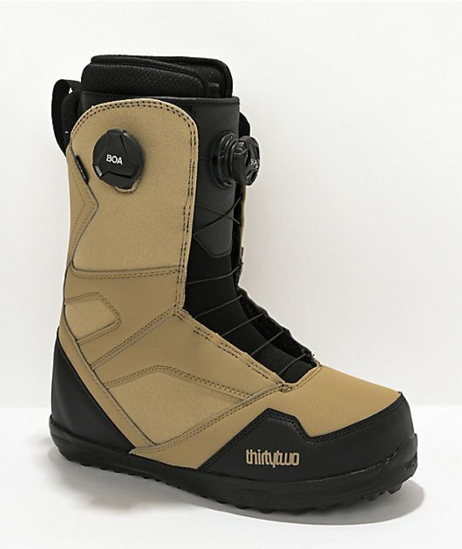 Snowboard * | Thirtytwo Stw Double Boa Khaki Snowboard Boots 2022 Limit Offer