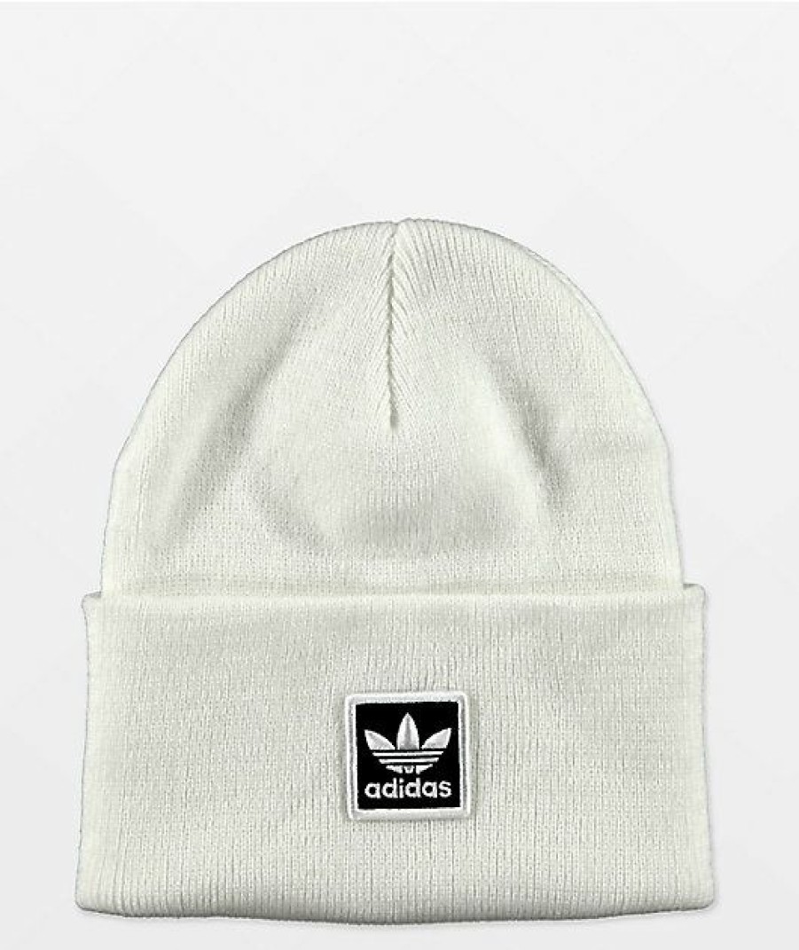 Beanies * | Adidas Originals White Cuff Beanie Promotions