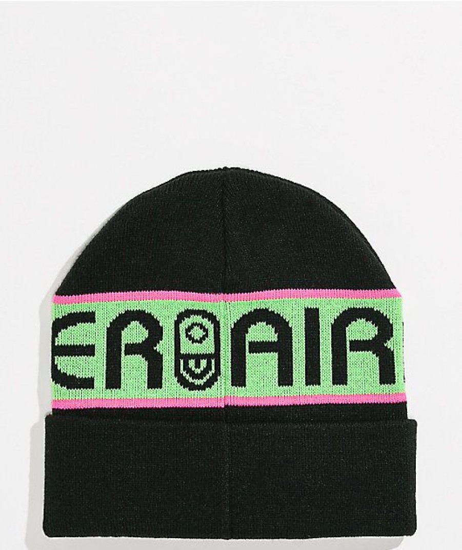 Beanies * | Airblaster Go Medium Black Fire Beanie Promotions