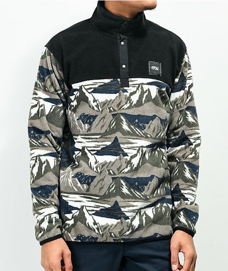 Snowboard * | Picture Organic Mathew Black Fleece Jacket Limit Offer