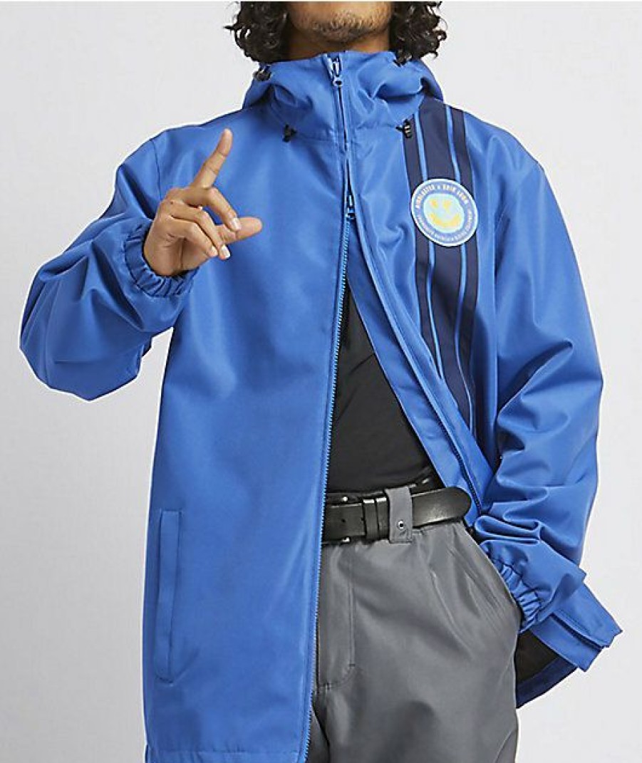 Clothing * | Airblaster Revert Leon Blue 10K Snowboard Jacket Promotions