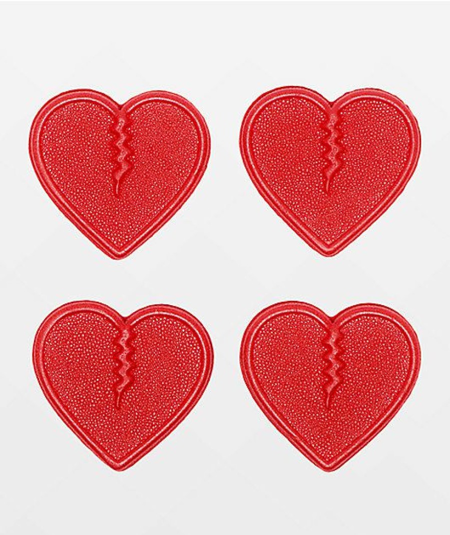 Accessories * | Crab Grab Mini Hearts All Red Stomp Pads Promotions