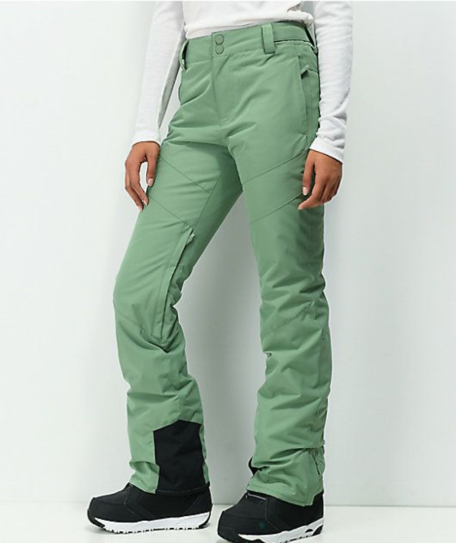 Snowboard * | Billabong Malla Tree Top Green 10K Snowboard Pants Limit Offer