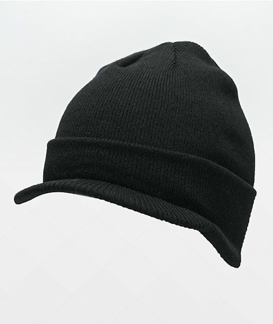 Beanies * | Coal The Uniform Black Brim Beanie Promotions