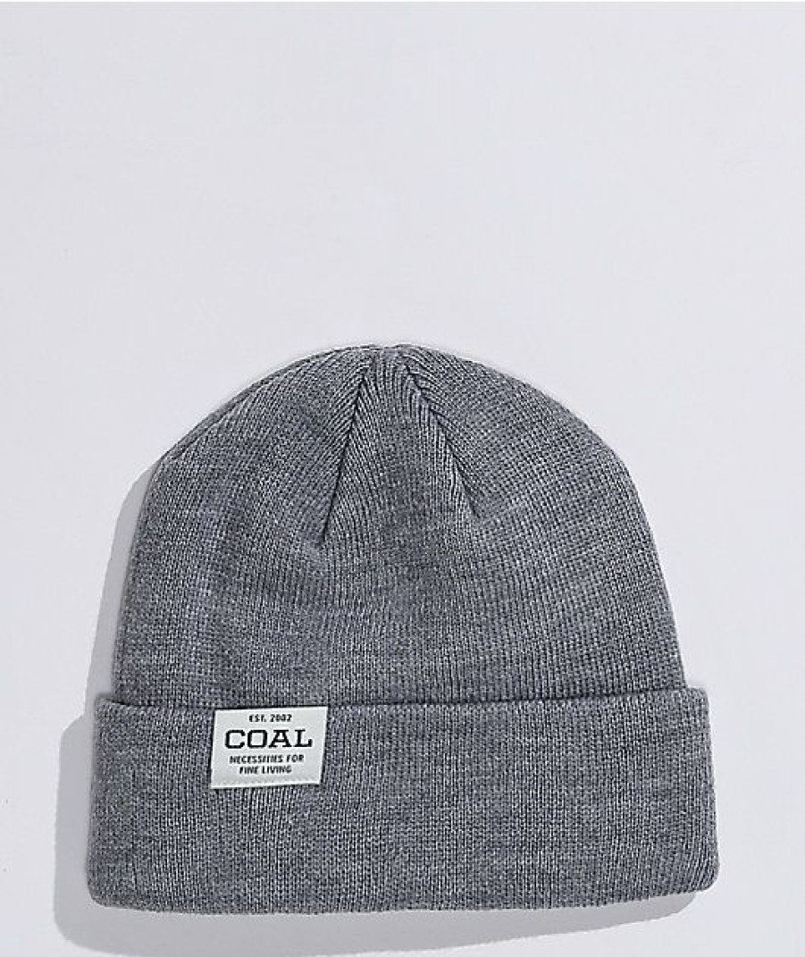 Beanies * | Coal The Uniform Low Heather Grey Beanie Promotions