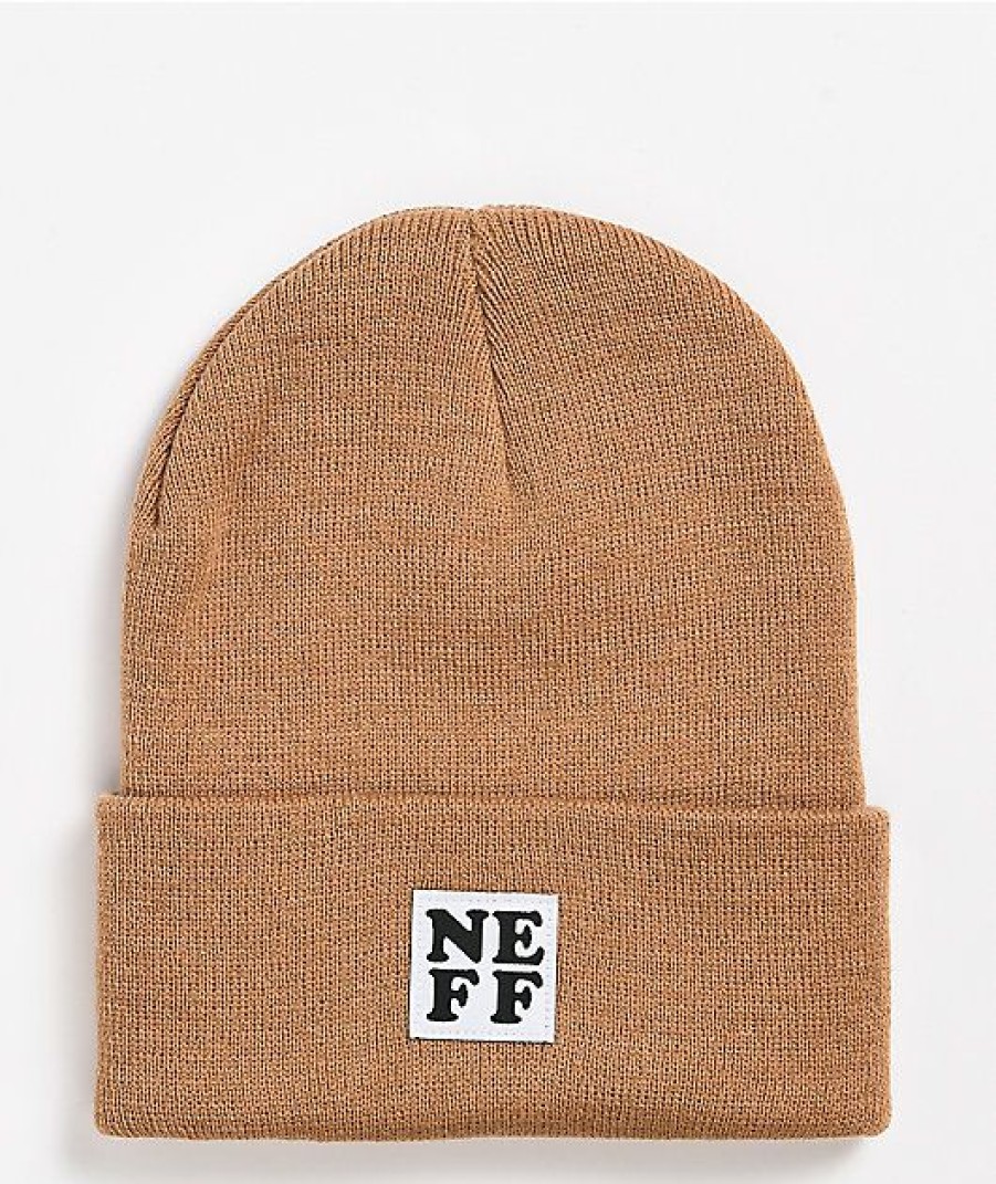 Beanies * | Neff Lawrence Camel Fold Beanie Promotions