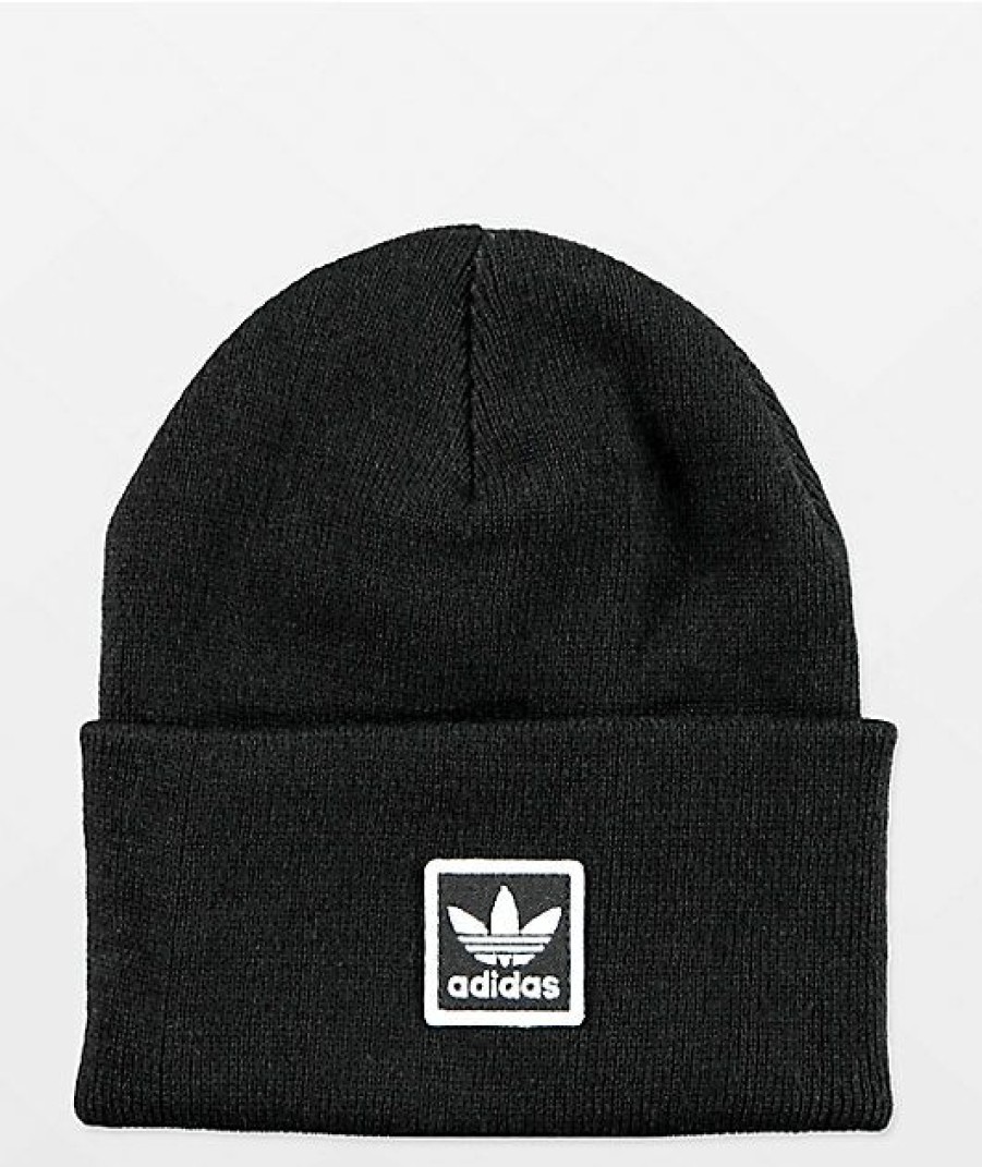 Beanies * | Adidas Originals Chunky Black Cuff Beanie Promotions